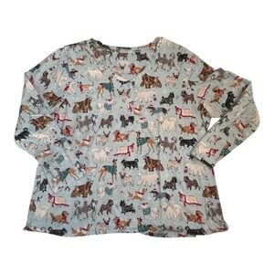 Sleep Sense DOGS Sleep Henley Top Size 1X